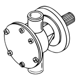 Raw water pump parts (STM7630 with round faceplate)